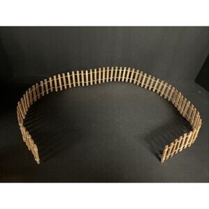 Department 56 Village - Wooden Wire Brown Picket Fence - 35 In Long